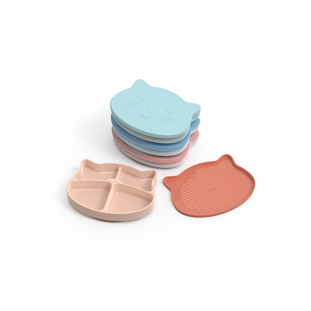 Cat-shaped feeding plate